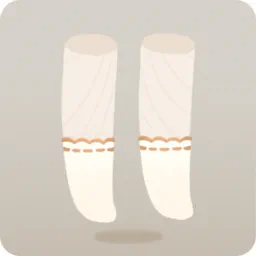 ステッチの靴下・クリーム