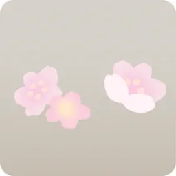 散りばめられた小さな桜の花