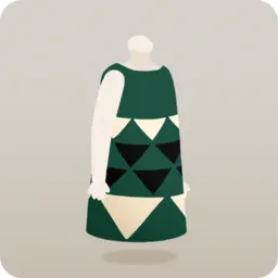 トライアングル模様のワンピ