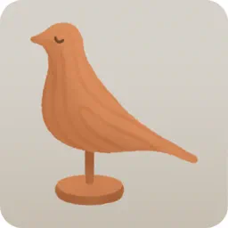 木彫りの鳥の置物