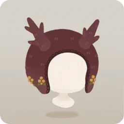 毛糸の枝角の帽子